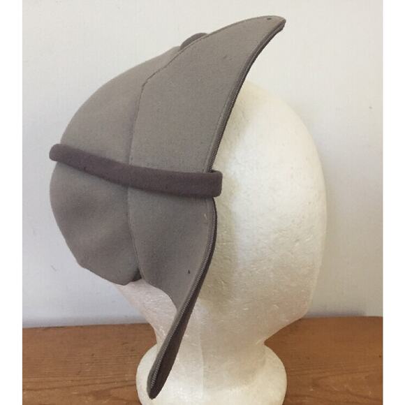 Vintage 50s G Howard Hodge Mallory Two Tone Gray Fur Felt Bow Fascinator Hat main image 8